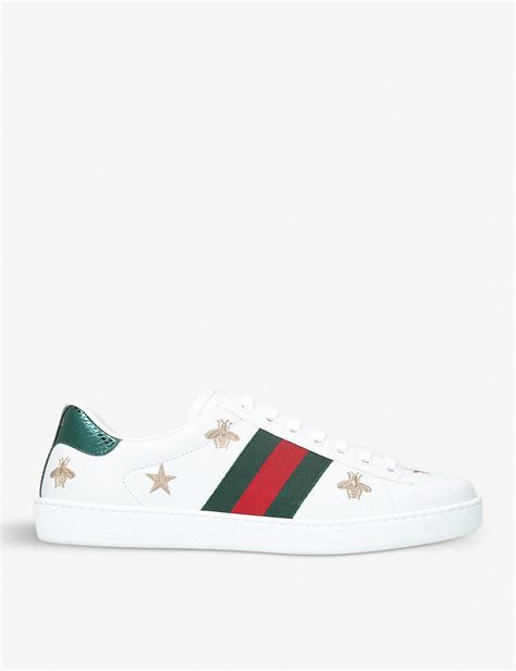 gucci bee embroidered|Gucci New Ace Bee Embroidered Sneakers .